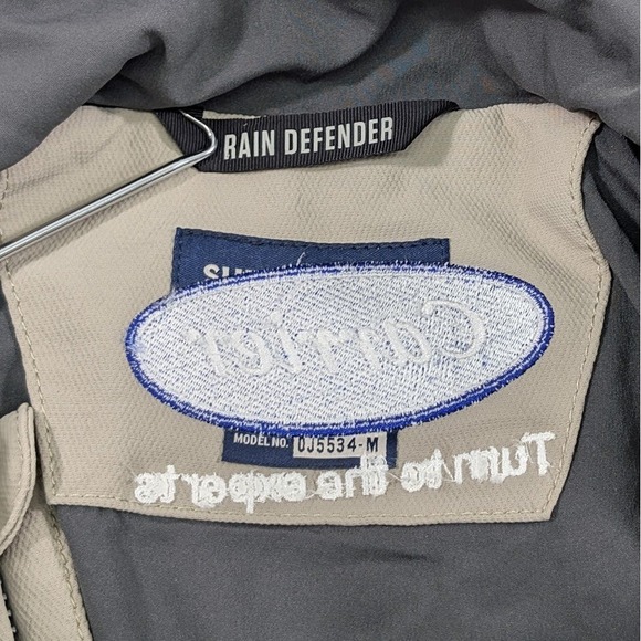 Carhartt Super Dux Soft Shell Jacket Mens XL Beige Rain Defender Workwear Logos - Picture 8 of 9